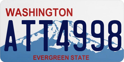 WA license plate ATT4998