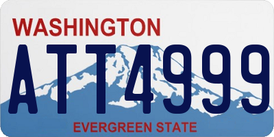 WA license plate ATT4999