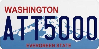 WA license plate ATT5000