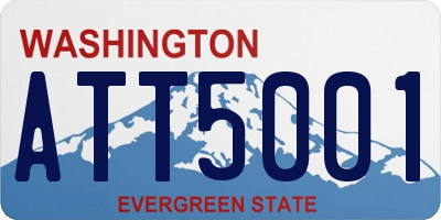 WA license plate ATT5001