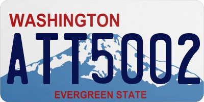 WA license plate ATT5002