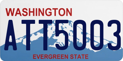 WA license plate ATT5003