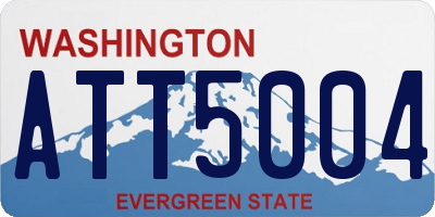WA license plate ATT5004