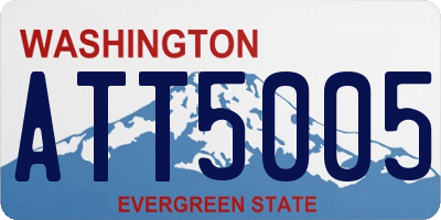 WA license plate ATT5005