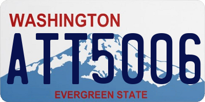 WA license plate ATT5006