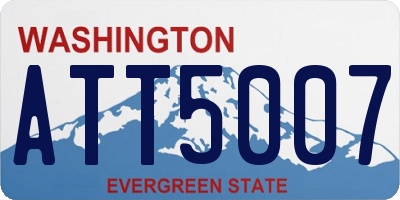 WA license plate ATT5007