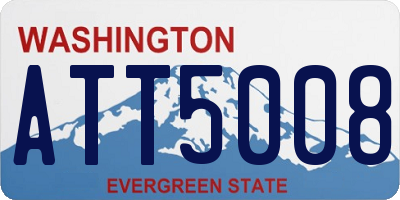 WA license plate ATT5008