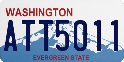 WA license plate ATT5011