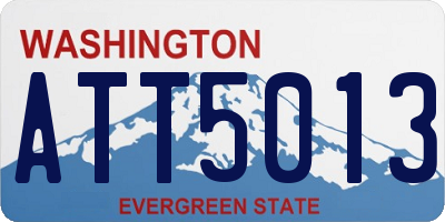 WA license plate ATT5013