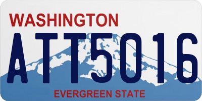 WA license plate ATT5016