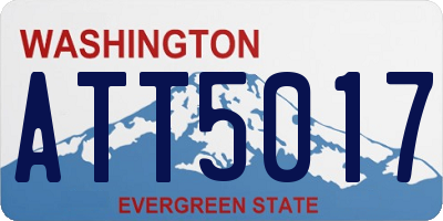 WA license plate ATT5017