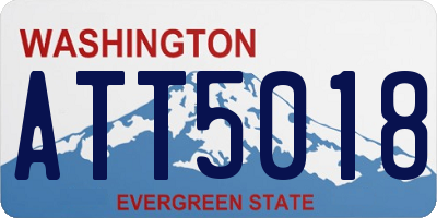 WA license plate ATT5018