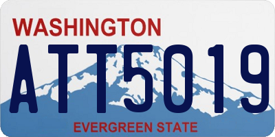 WA license plate ATT5019