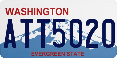 WA license plate ATT5020