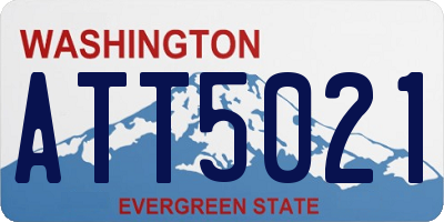 WA license plate ATT5021