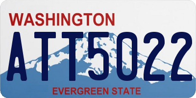 WA license plate ATT5022