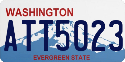 WA license plate ATT5023