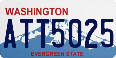 WA license plate ATT5025