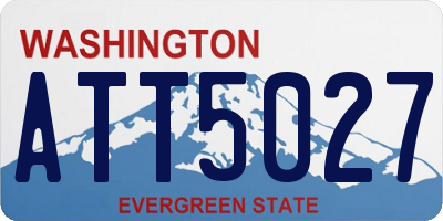 WA license plate ATT5027