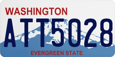 WA license plate ATT5028