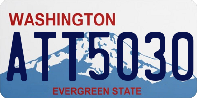 WA license plate ATT5030