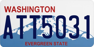 WA license plate ATT5031