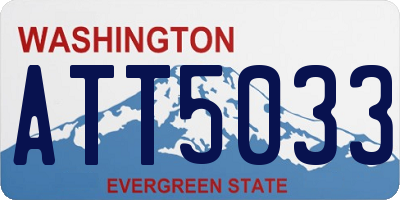 WA license plate ATT5033