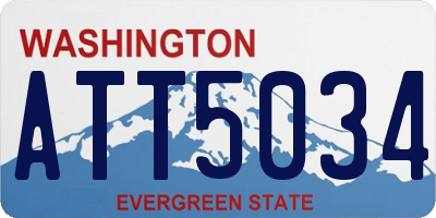 WA license plate ATT5034