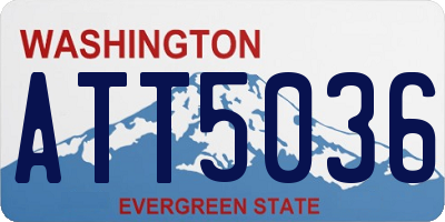 WA license plate ATT5036