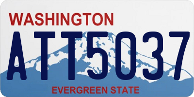 WA license plate ATT5037