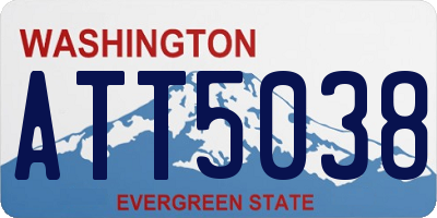 WA license plate ATT5038