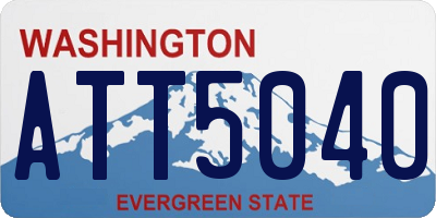 WA license plate ATT5040