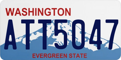 WA license plate ATT5047