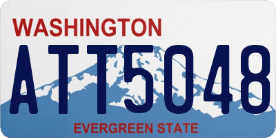 WA license plate ATT5048