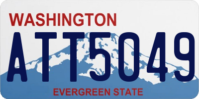 WA license plate ATT5049
