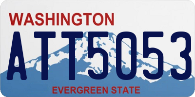 WA license plate ATT5053