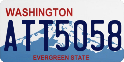 WA license plate ATT5058