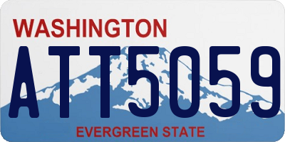 WA license plate ATT5059