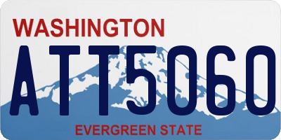WA license plate ATT5060