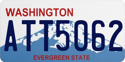 WA license plate ATT5062
