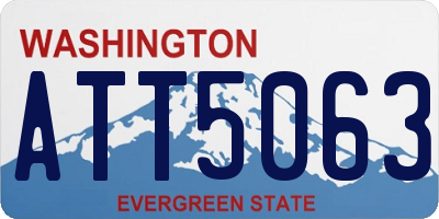 WA license plate ATT5063