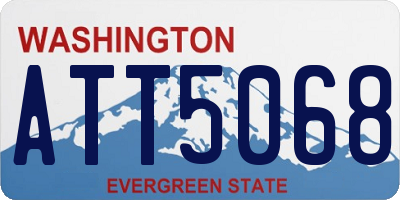 WA license plate ATT5068