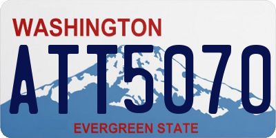 WA license plate ATT5070