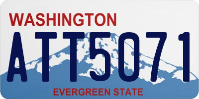 WA license plate ATT5071