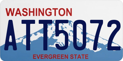 WA license plate ATT5072