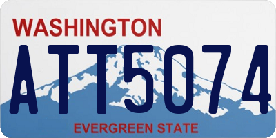 WA license plate ATT5074
