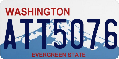 WA license plate ATT5076
