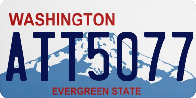 WA license plate ATT5077