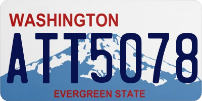 WA license plate ATT5078