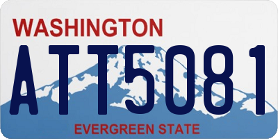WA license plate ATT5081
